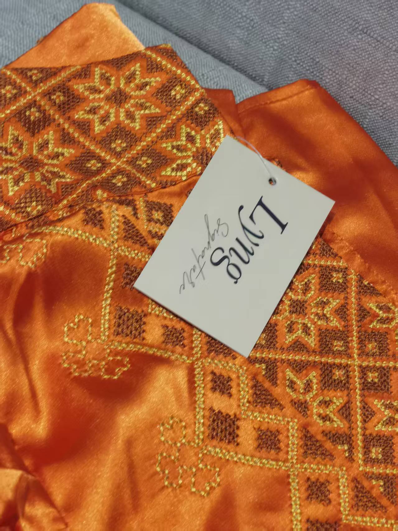 Drømmeblusen Orange silke