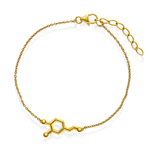 Armbånd i forgylt sølv dopamin - motivasjon