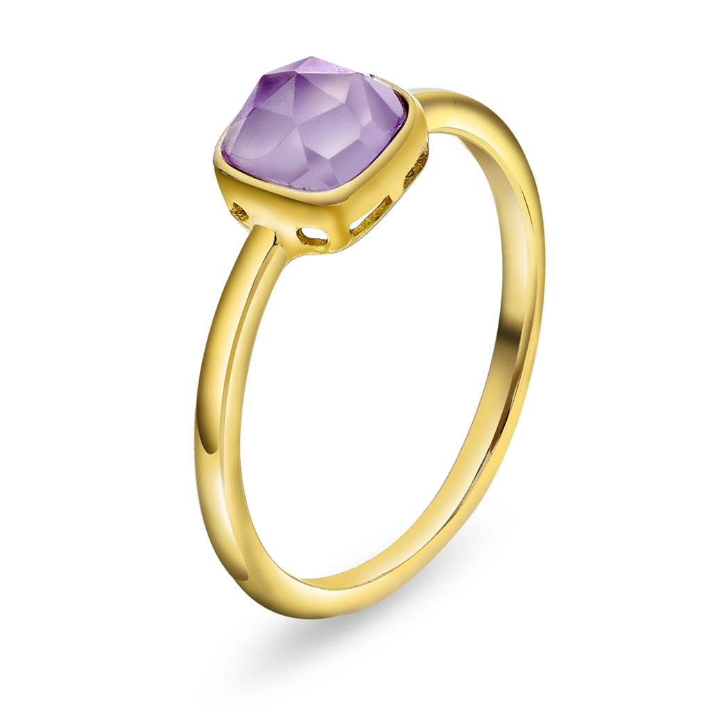 Ring i forgylt sølv med ametyst RO