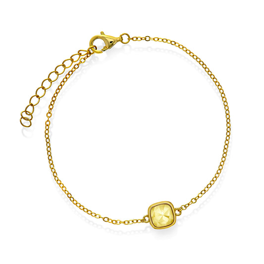 Armbånd i forgylt sølv med citrin GLEDE