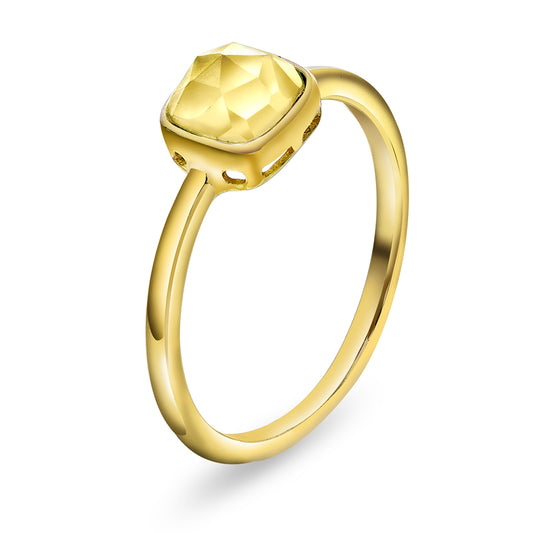 Ring i forgylt sølv med citrin GLEDE