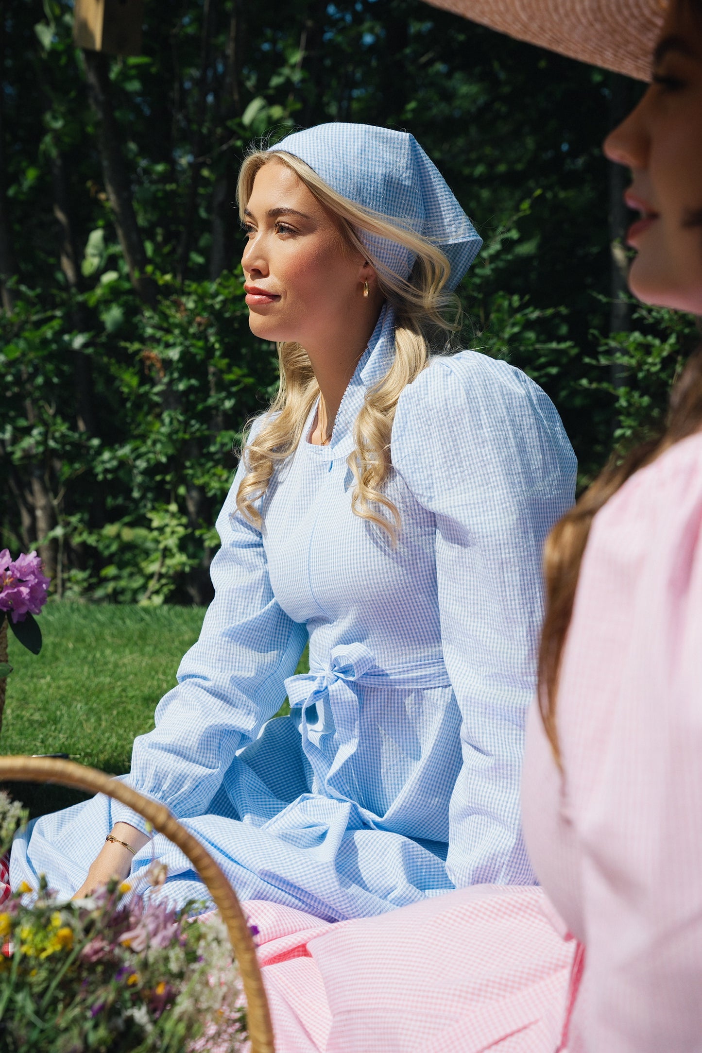 Madikken-kjole blå ruter