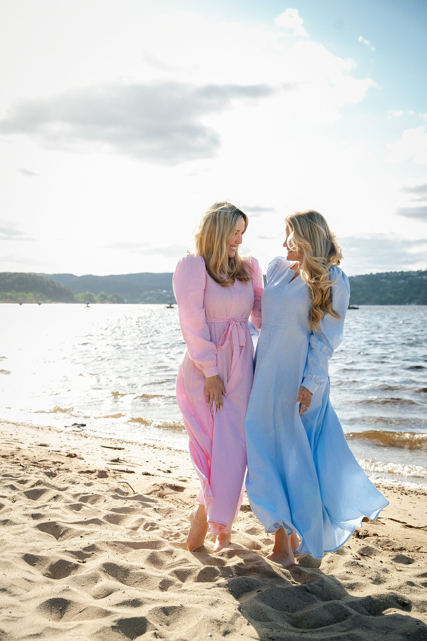 Madikken-kjole blå ruter