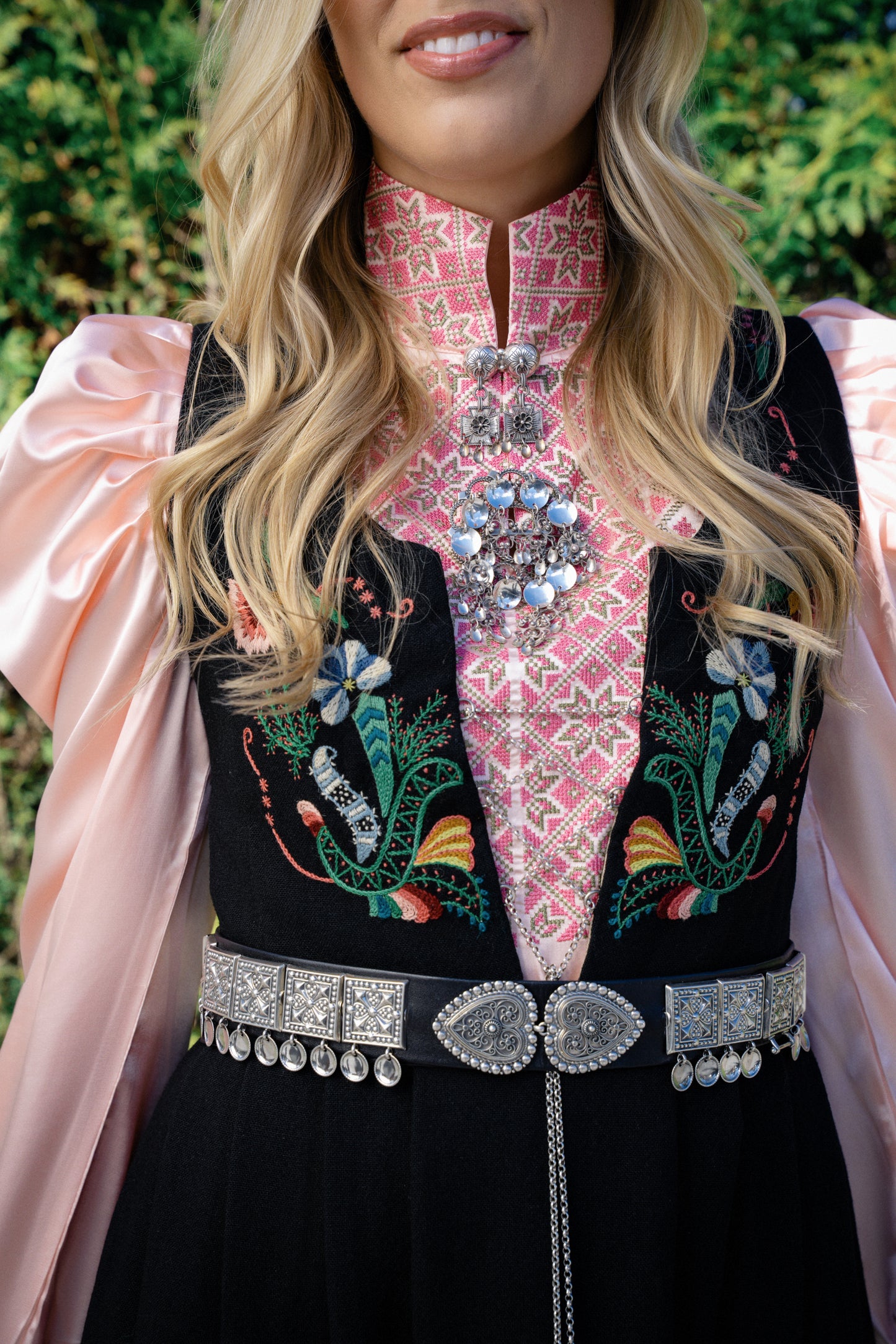 Drømmeblusen rosa silke