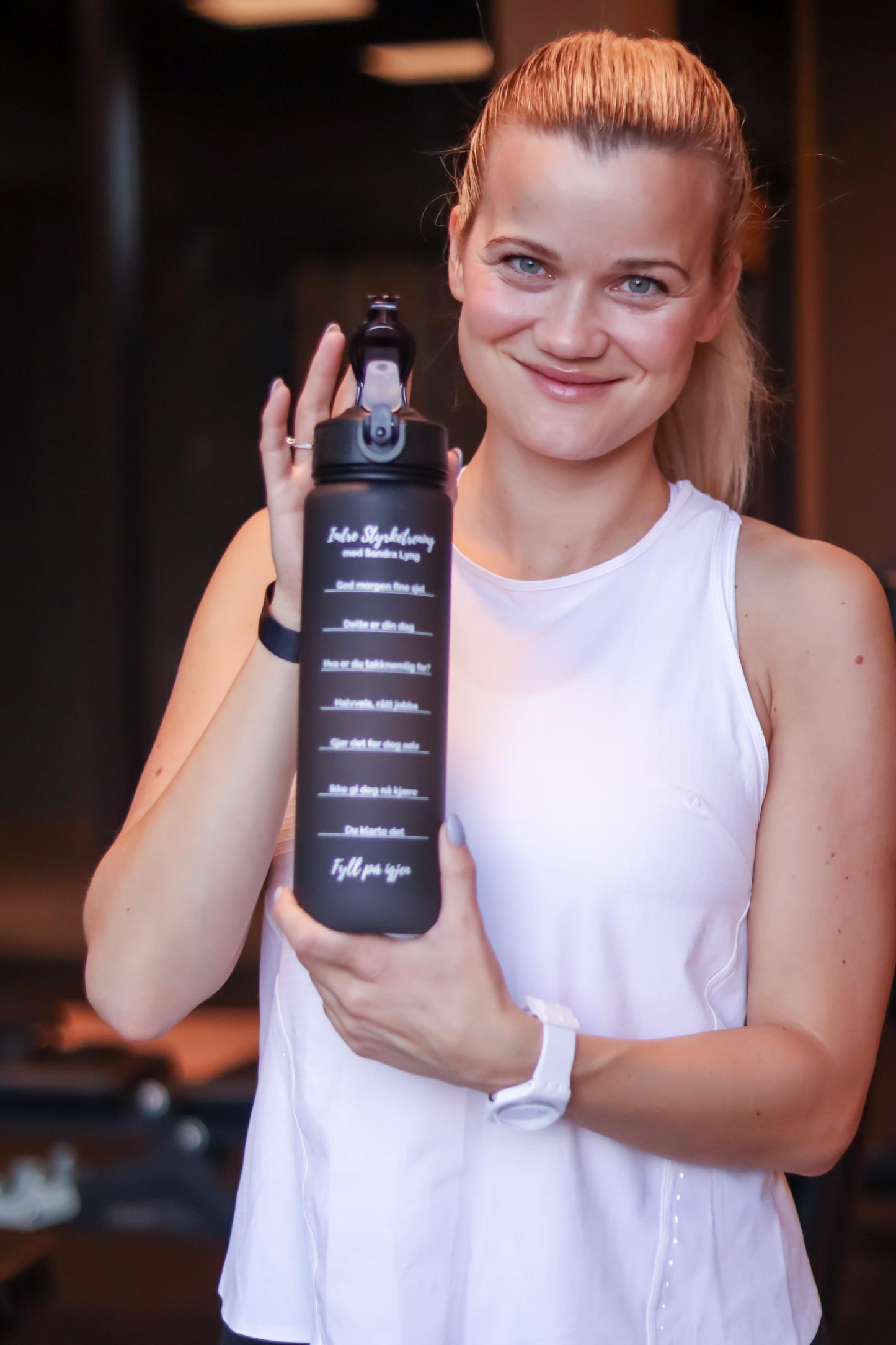 Indre Styrketrening Motivasjonsflaske Svart