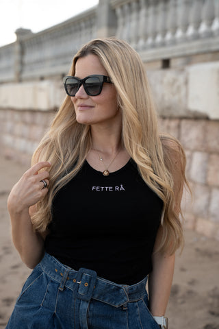 Svart Lyng Tank Top -  Fette rå