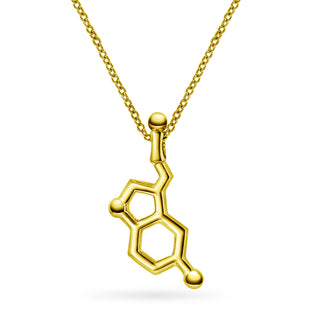 Smykke i forgylt sølv serotonin/glede