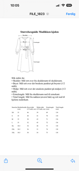 Madikken-kjole blå ruter