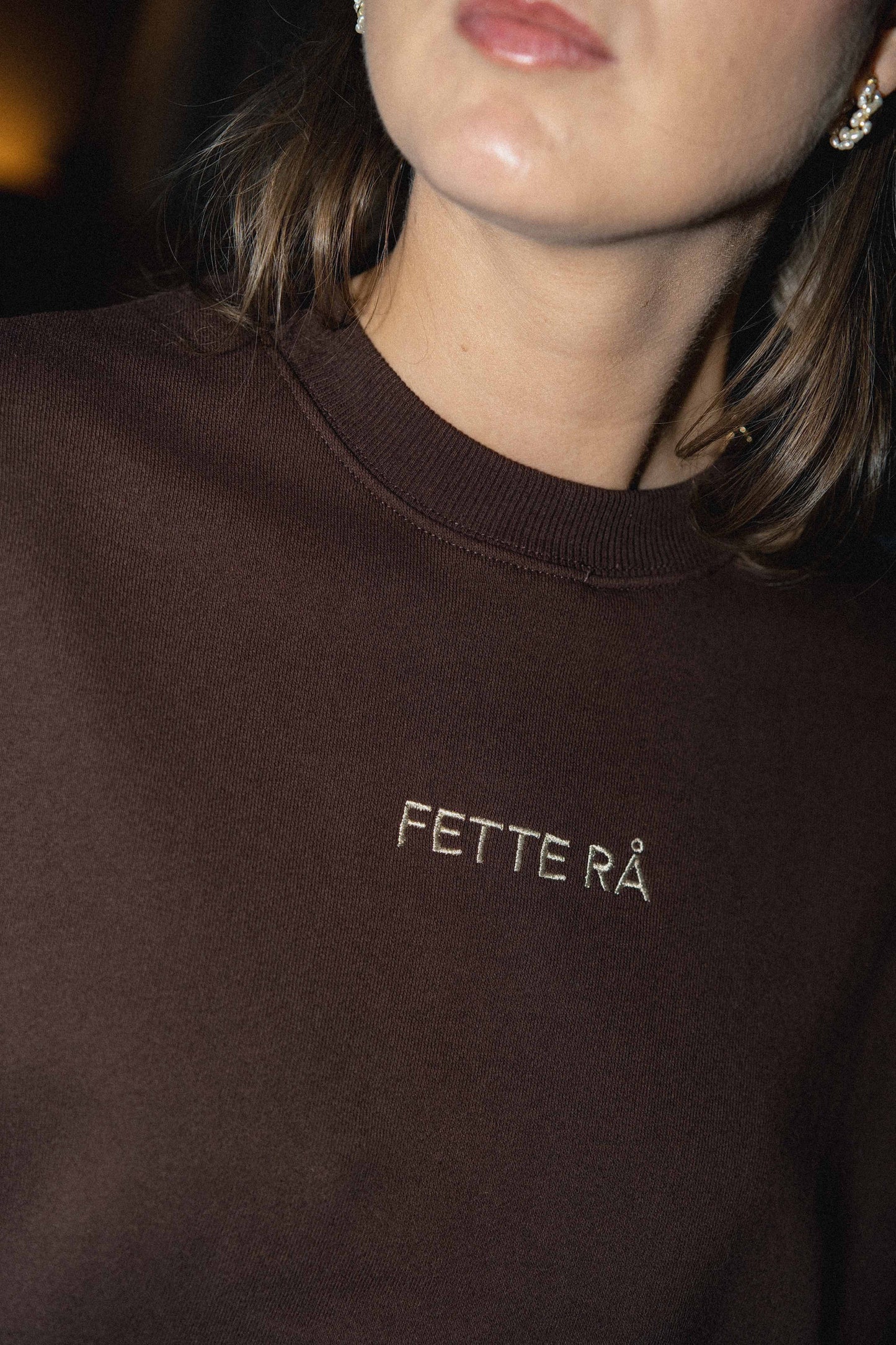 Lyng Fette Rå - Brun genser