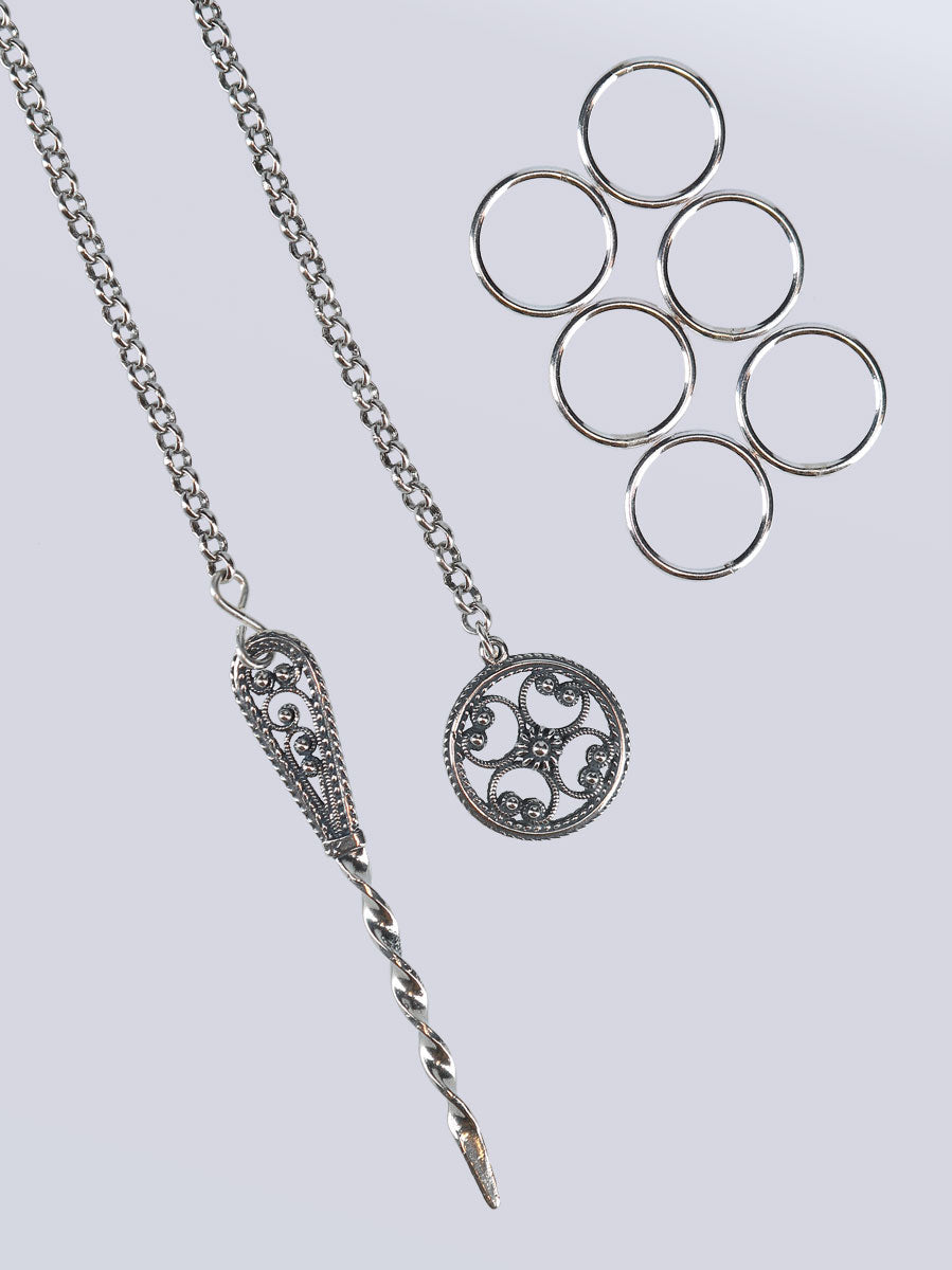 Fjordsylv trekkekjede med maljer, oksidert